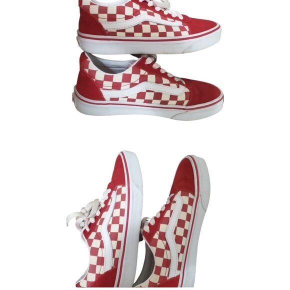 Vans Womens Red & White Checkered Sneakers Size‎ 9 - Picture 8 of 9